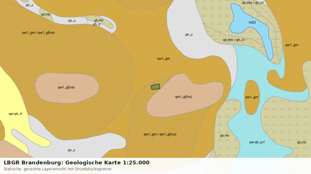 Statische Kartenansicht: LBGR Brandenburg: Geologische Karte 1:25.000