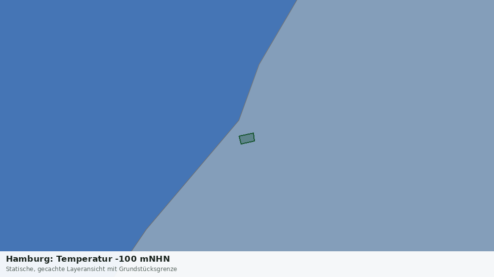 Statische Kartenansicht: Hamburg: Temperatur -100 mNHN