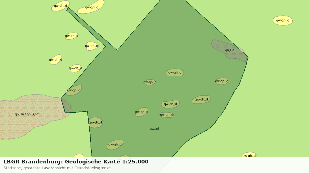 Statische Kartenansicht: LBGR Brandenburg: Geologische Karte 1:25.000