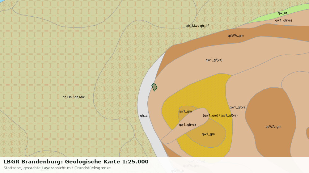 Statische Kartenansicht: LBGR Brandenburg: Geologische Karte 1:25.000