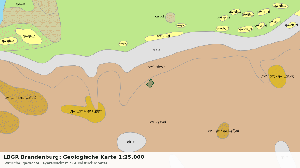 Statische Kartenansicht: LBGR Brandenburg: Geologische Karte 1:25.000