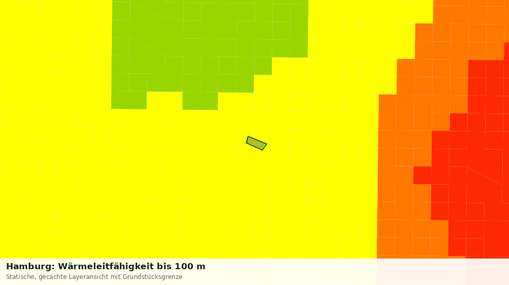 Statische Kartenansicht: Hamburg: Wärmeleitfähigkeit bis 100 m