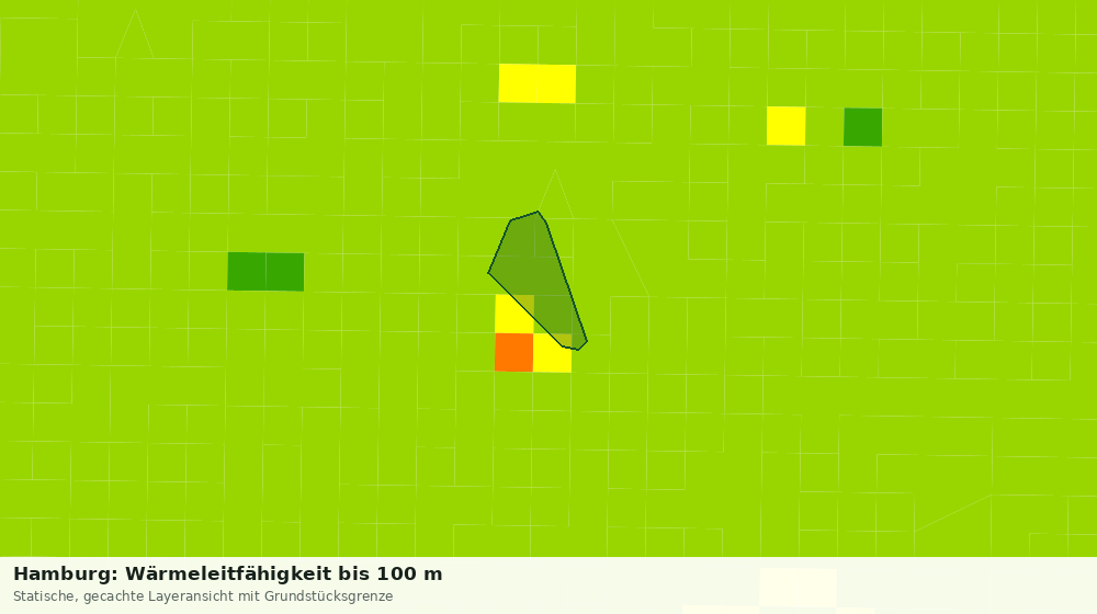 Statische Kartenansicht: Hamburg: Wärmeleitfähigkeit bis 100 m