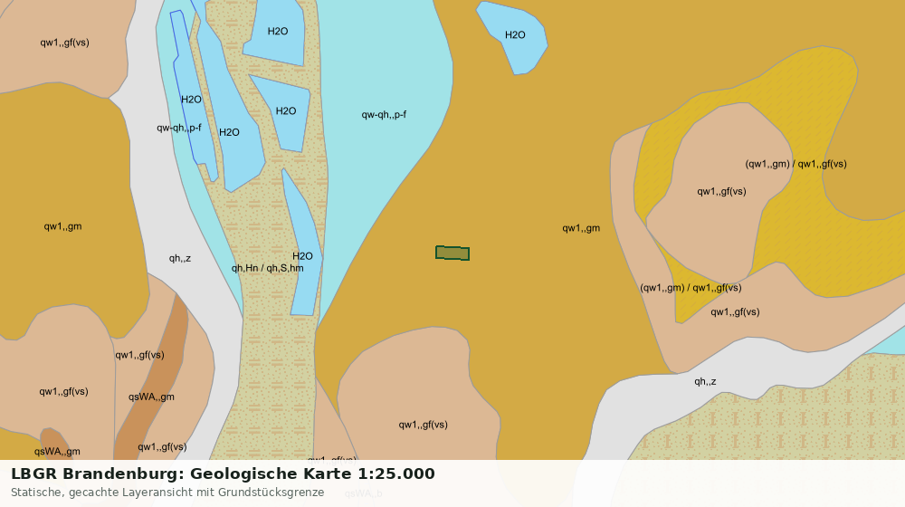 Statische Kartenansicht: LBGR Brandenburg: Geologische Karte 1:25.000
