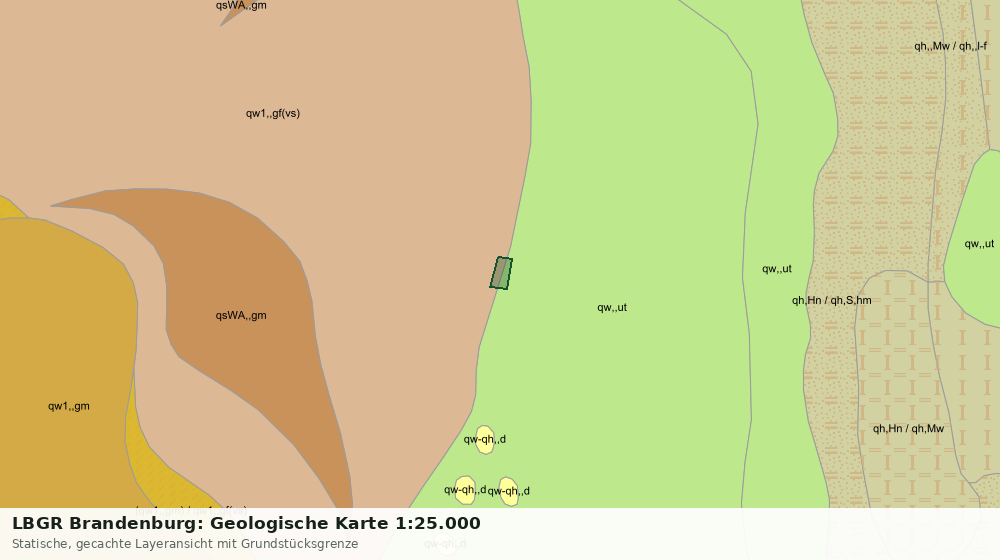 Statische Kartenansicht: LBGR Brandenburg: Geologische Karte 1:25.000