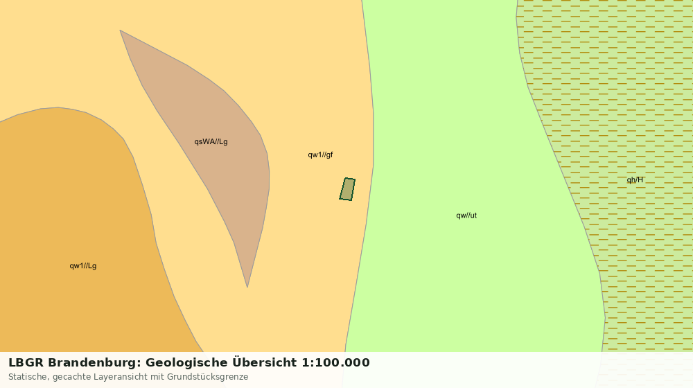 Statische Kartenansicht: LBGR Brandenburg: Geologische Übersicht 1:100.000