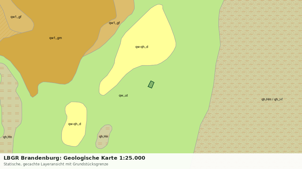 Statische Kartenansicht: LBGR Brandenburg: Geologische Karte 1:25.000