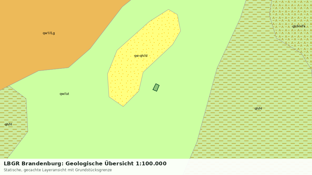 Statische Kartenansicht: LBGR Brandenburg: Geologische Übersicht 1:100.000