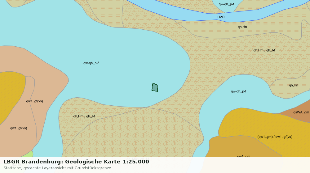 Statische Kartenansicht: LBGR Brandenburg: Geologische Karte 1:25.000