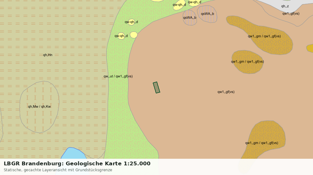 Statische Kartenansicht: LBGR Brandenburg: Geologische Karte 1:25.000