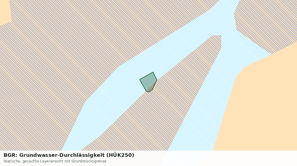 Statische Kartenansicht: BGR: Grundwasser-Durchlässigkeit (HÜK250)