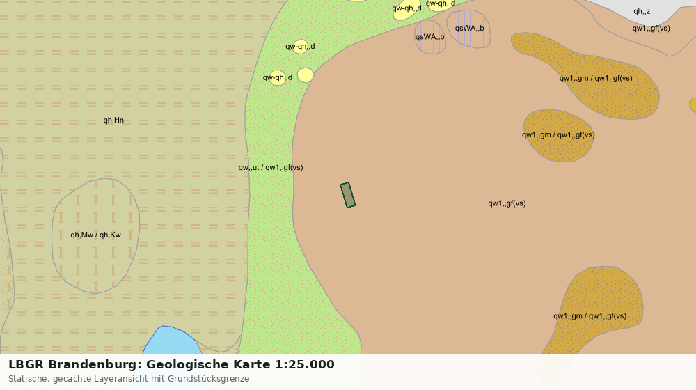 Statische Kartenansicht: LBGR Brandenburg: Geologische Karte 1:25.000