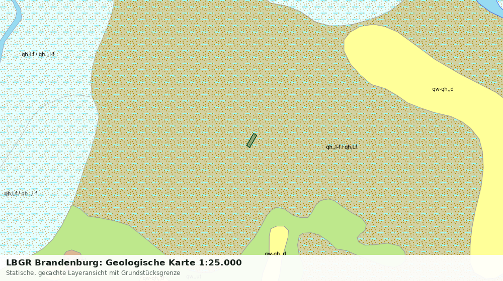 Statische Kartenansicht: LBGR Brandenburg: Geologische Karte 1:25.000