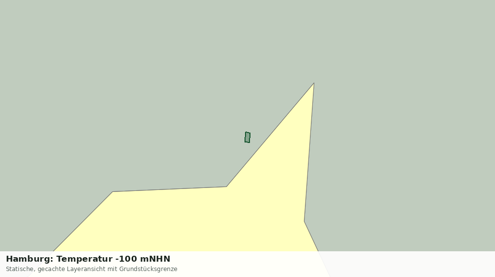 Statische Kartenansicht: Hamburg: Temperatur -100 mNHN