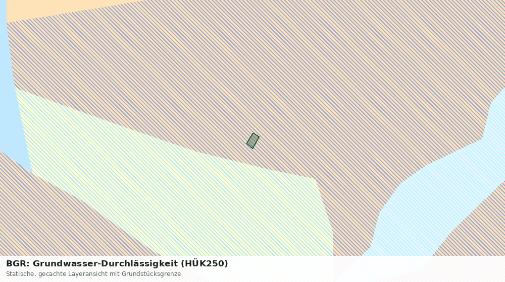 Statische Kartenansicht: BGR: Grundwasser-Durchlässigkeit (HÜK250)