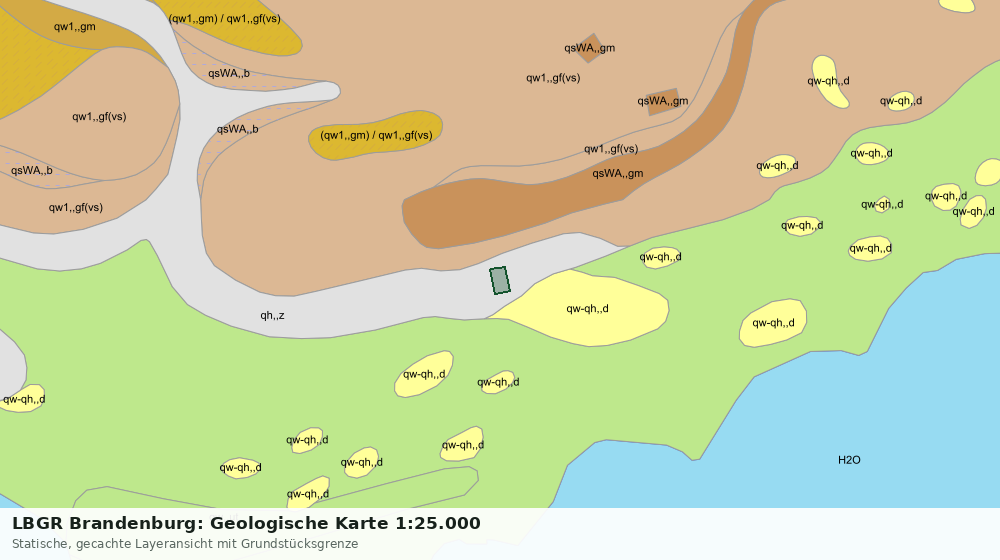 Statische Kartenansicht: LBGR Brandenburg: Geologische Karte 1:25.000