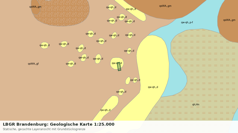 Statische Kartenansicht: LBGR Brandenburg: Geologische Karte 1:25.000