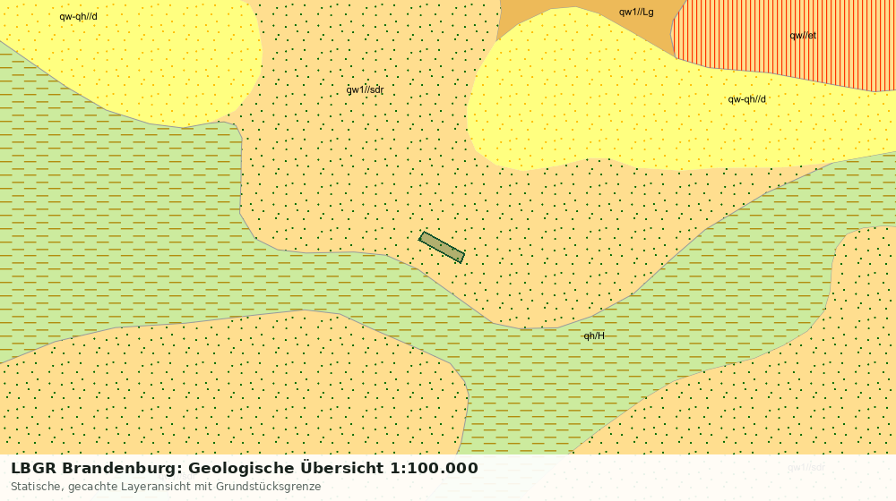 Statische Kartenansicht: LBGR Brandenburg: Geologische Übersicht 1:100.000