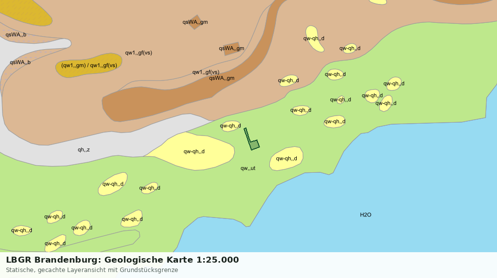Statische Kartenansicht: LBGR Brandenburg: Geologische Karte 1:25.000