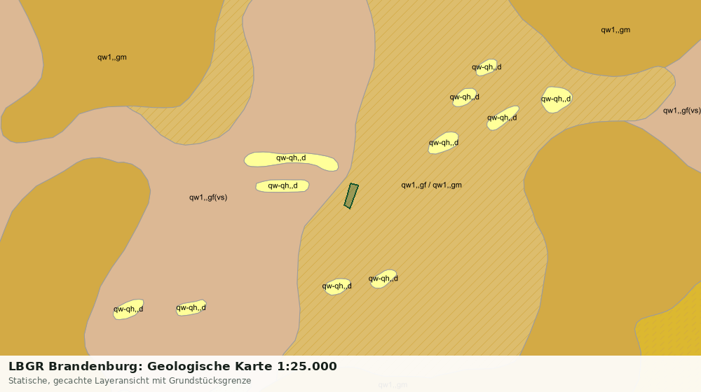 Statische Kartenansicht: LBGR Brandenburg: Geologische Karte 1:25.000