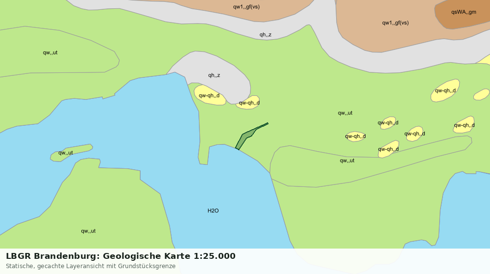Statische Kartenansicht: LBGR Brandenburg: Geologische Karte 1:25.000