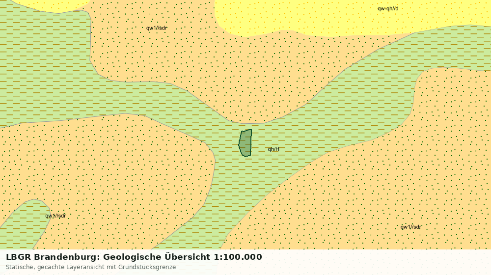 Statische Kartenansicht: LBGR Brandenburg: Geologische Übersicht 1:100.000