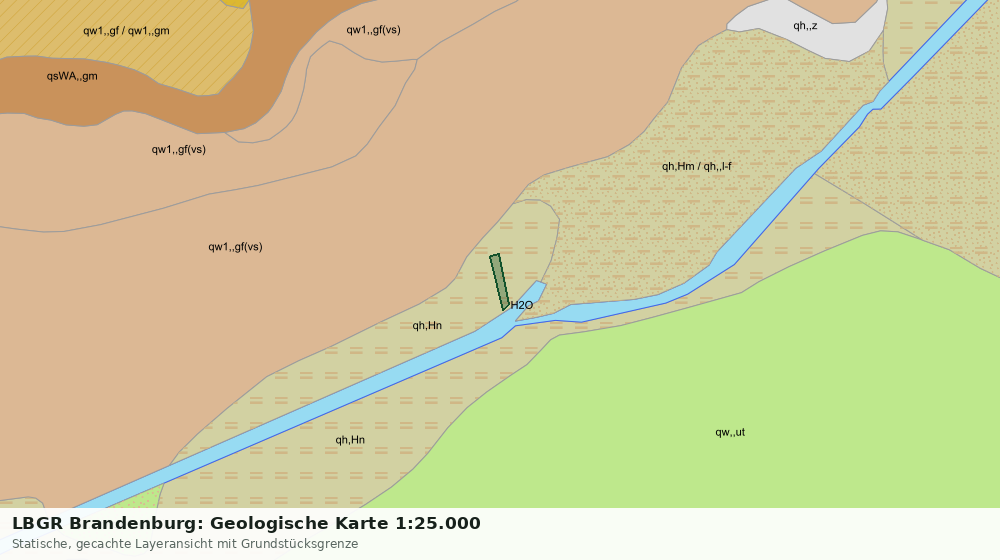 Statische Kartenansicht: LBGR Brandenburg: Geologische Karte 1:25.000