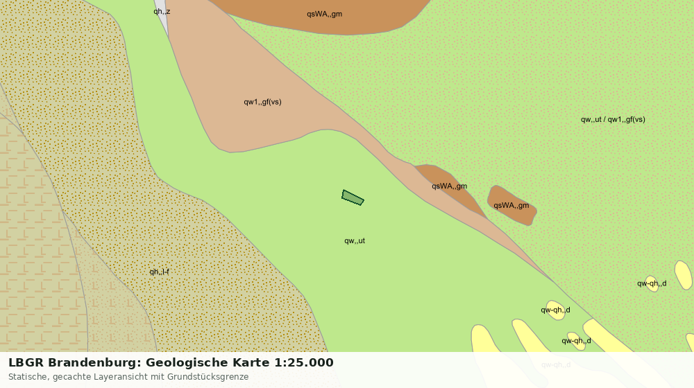 Statische Kartenansicht: LBGR Brandenburg: Geologische Karte 1:25.000