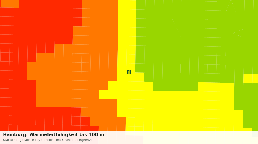 Statische Kartenansicht: Hamburg: Wärmeleitfähigkeit bis 100 m