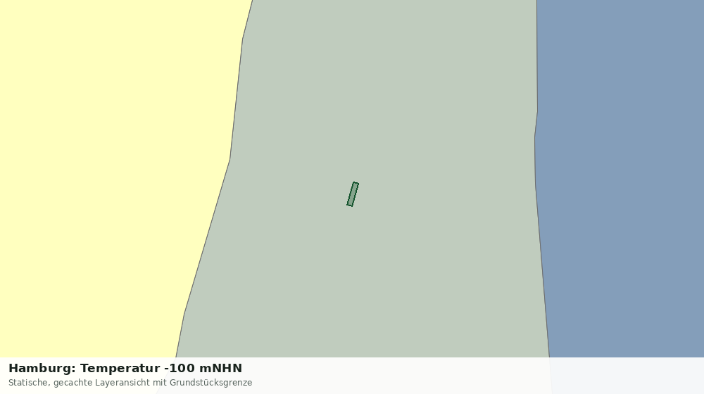 Statische Kartenansicht: Hamburg: Temperatur -100 mNHN