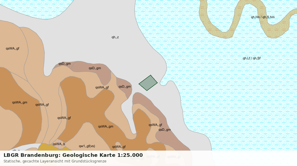 Statische Kartenansicht: LBGR Brandenburg: Geologische Karte 1:25.000