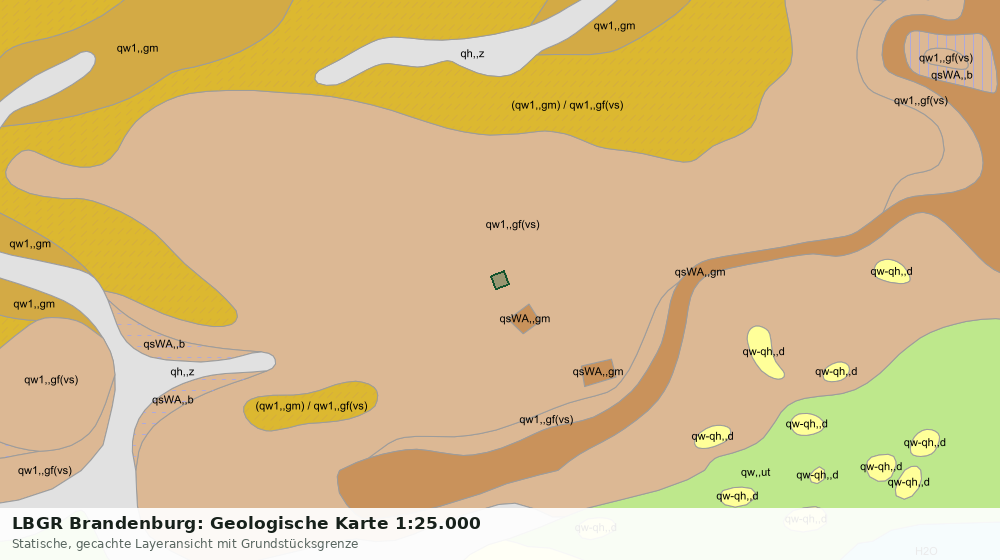 Statische Kartenansicht: LBGR Brandenburg: Geologische Karte 1:25.000