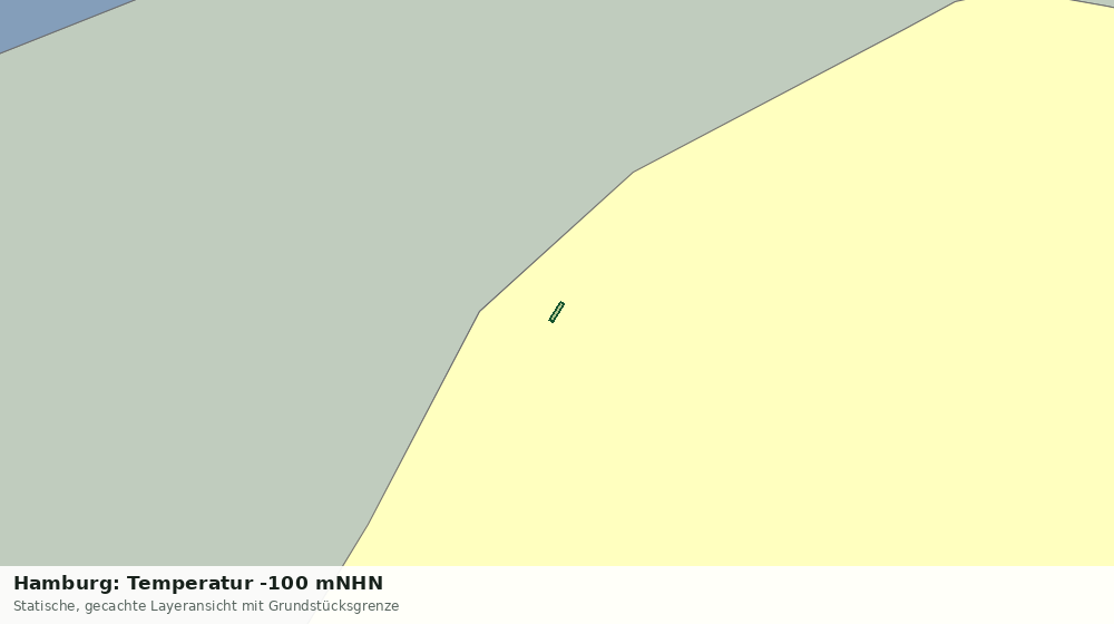 Statische Kartenansicht: Hamburg: Temperatur -100 mNHN