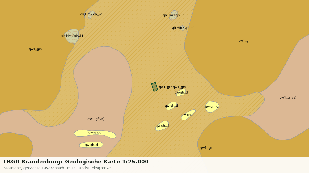 Statische Kartenansicht: LBGR Brandenburg: Geologische Karte 1:25.000