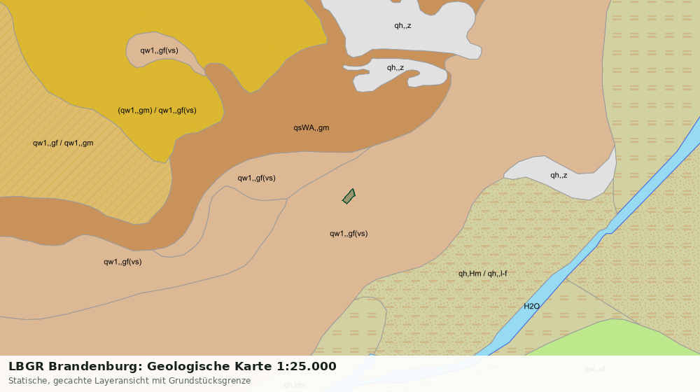 Statische Kartenansicht: LBGR Brandenburg: Geologische Karte 1:25.000