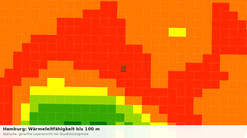 Statische Kartenansicht: Hamburg: Wärmeleitfähigkeit bis 100 m
