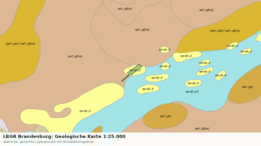 Statische Kartenansicht: LBGR Brandenburg: Geologische Karte 1:25.000
