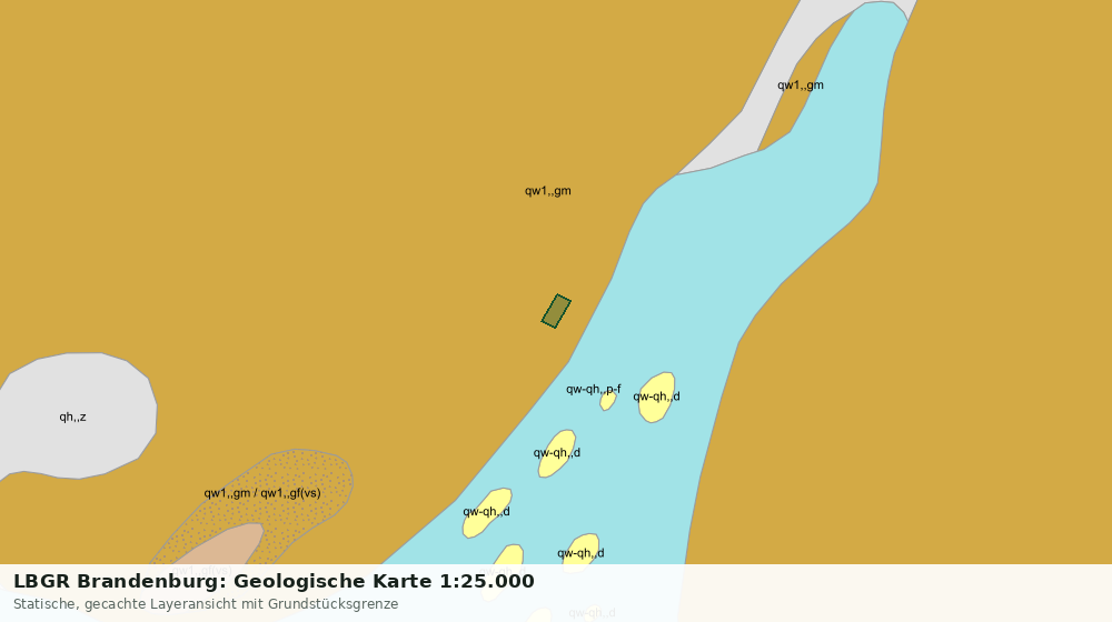 Statische Kartenansicht: LBGR Brandenburg: Geologische Karte 1:25.000