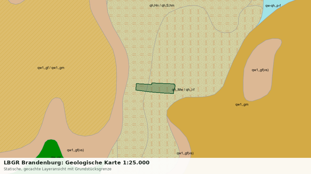 Statische Kartenansicht: LBGR Brandenburg: Geologische Karte 1:25.000