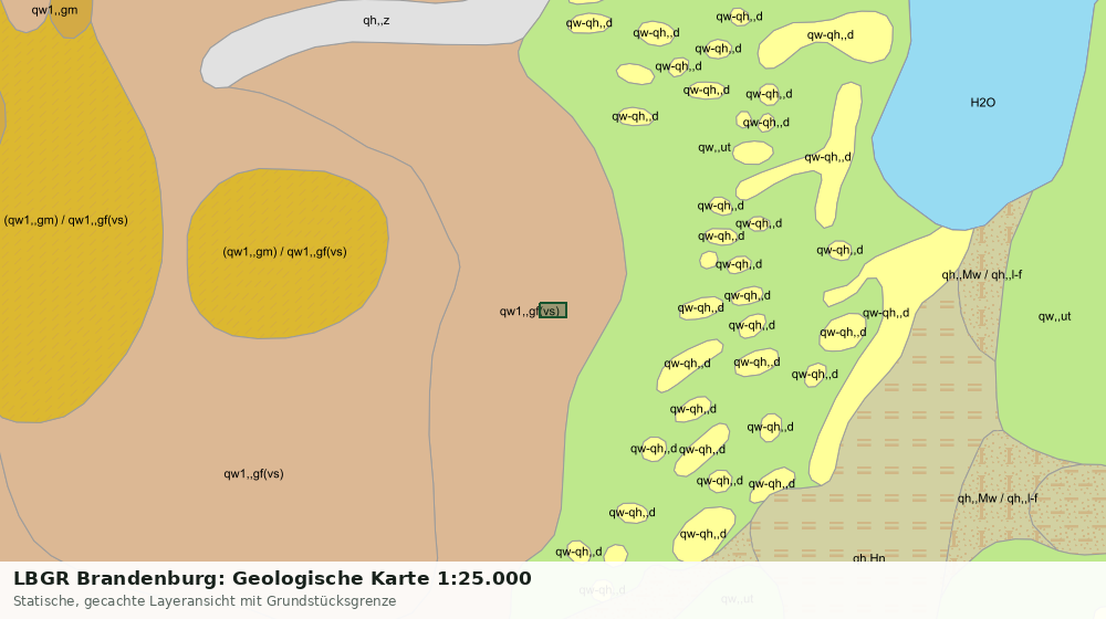 Statische Kartenansicht: LBGR Brandenburg: Geologische Karte 1:25.000