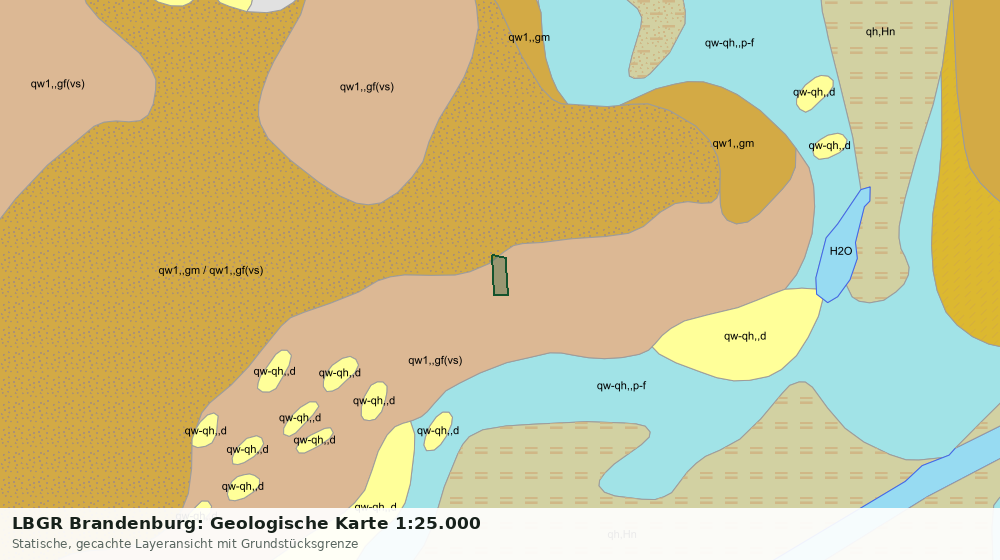 Statische Kartenansicht: LBGR Brandenburg: Geologische Karte 1:25.000