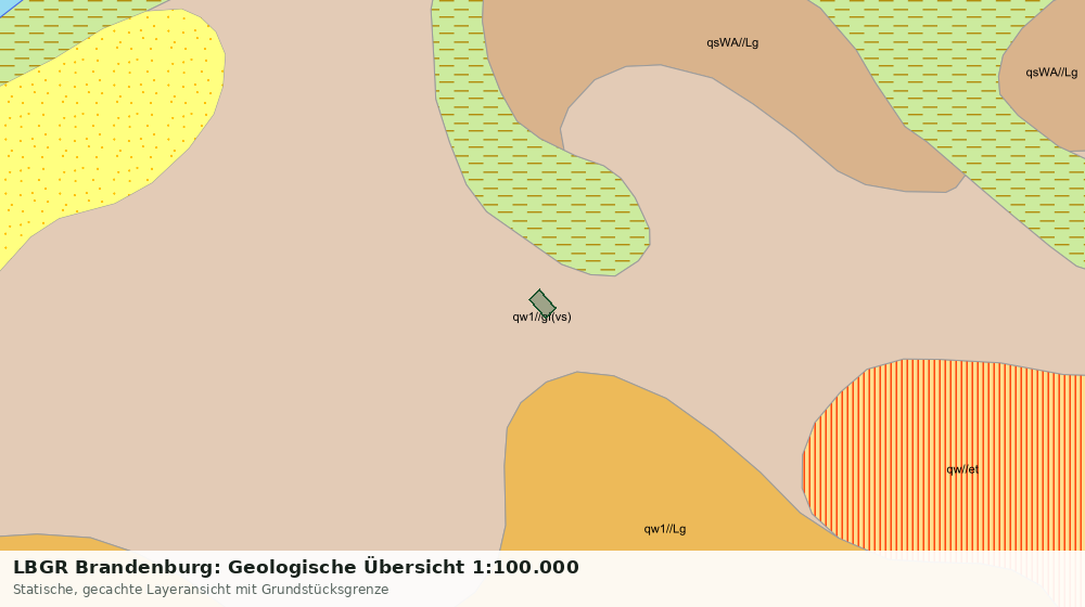 Statische Kartenansicht: LBGR Brandenburg: Geologische Übersicht 1:100.000