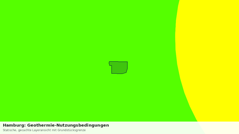 Statische Kartenansicht: Hamburg: Geothermie-Nutzungsbedingungen