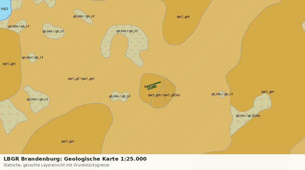 Statische Kartenansicht: LBGR Brandenburg: Geologische Karte 1:25.000