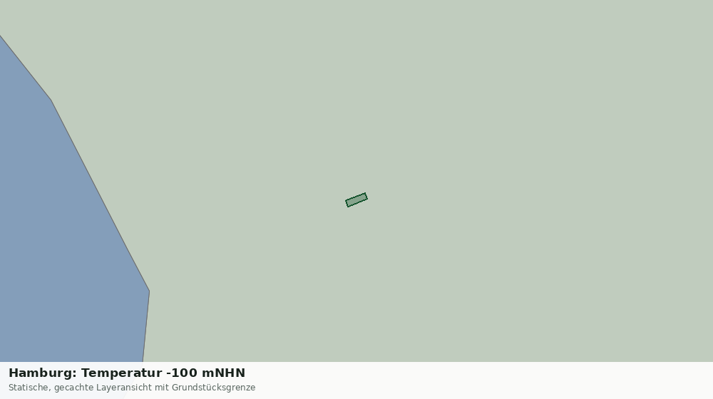 Statische Kartenansicht: Hamburg: Temperatur -100 mNHN