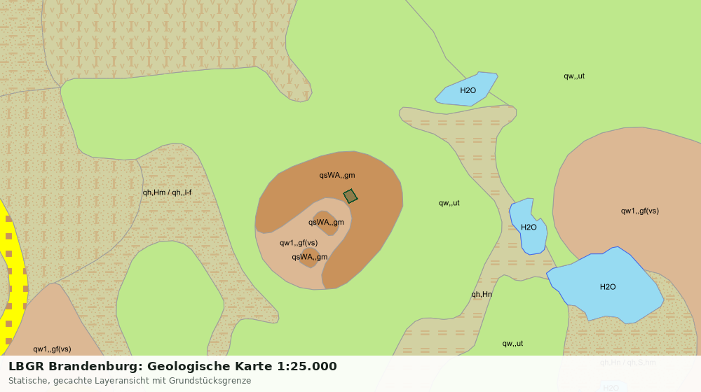 Statische Kartenansicht: LBGR Brandenburg: Geologische Karte 1:25.000