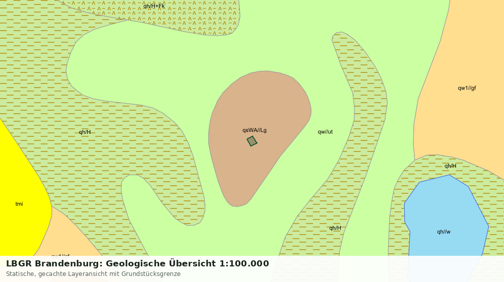 Statische Kartenansicht: LBGR Brandenburg: Geologische Übersicht 1:100.000