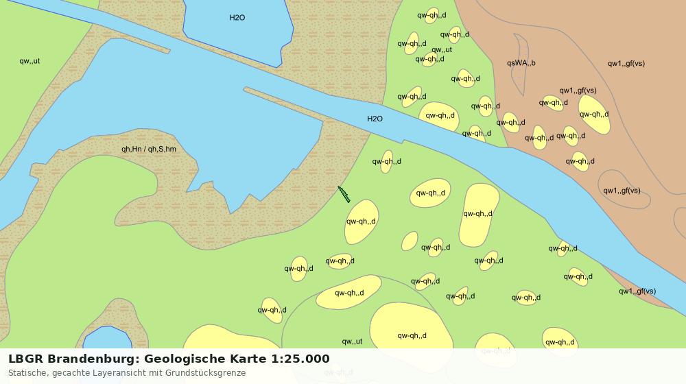 Statische Kartenansicht: LBGR Brandenburg: Geologische Karte 1:25.000