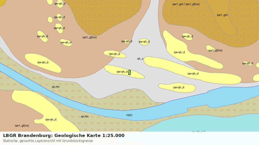 Statische Kartenansicht: LBGR Brandenburg: Geologische Karte 1:25.000