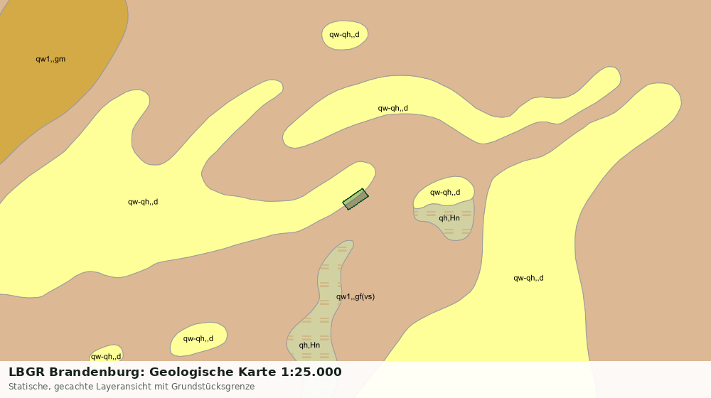 Statische Kartenansicht: LBGR Brandenburg: Geologische Karte 1:25.000